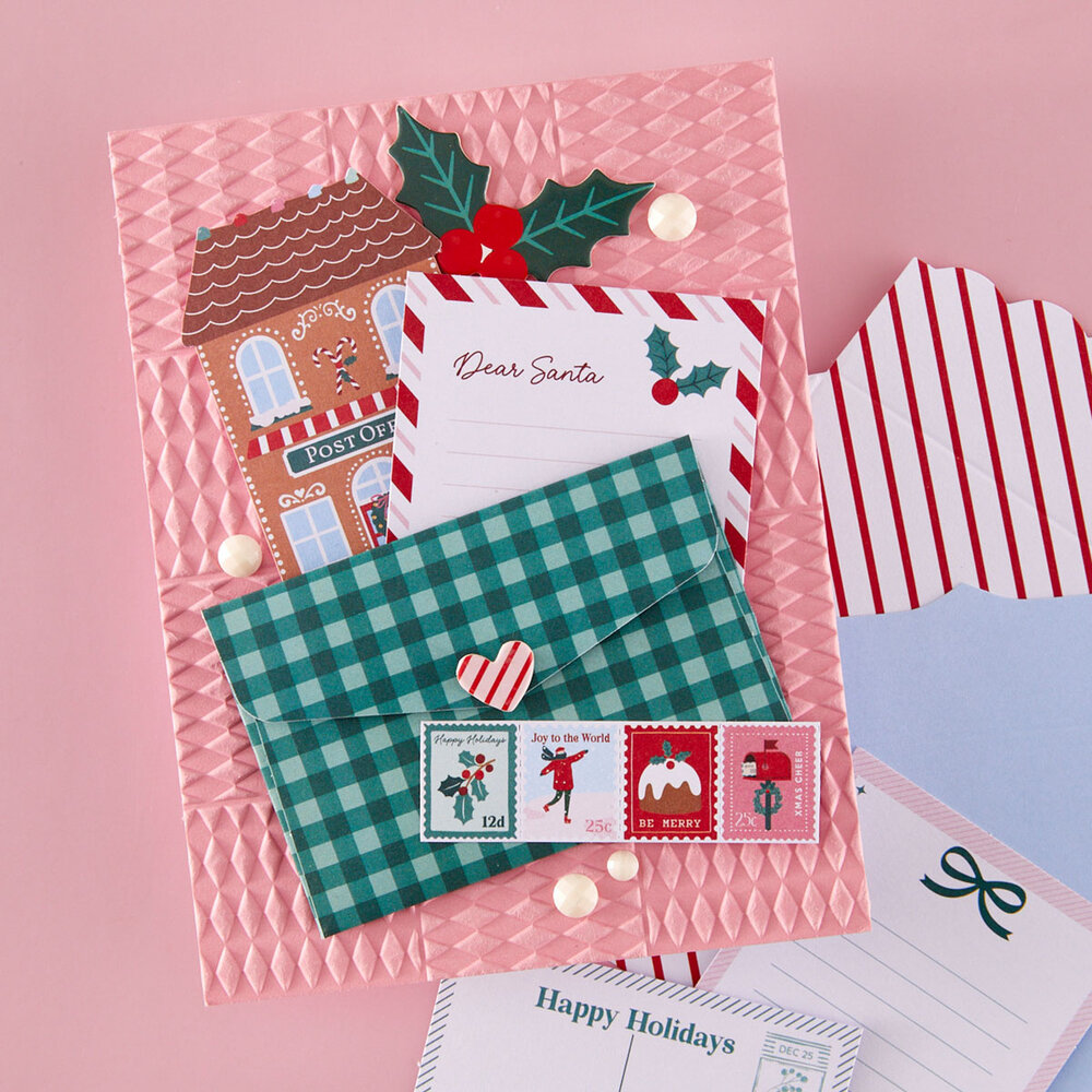 Spellbinders Dear Santa 3D Embossing Folder Diamond Blocks (E3D-184)