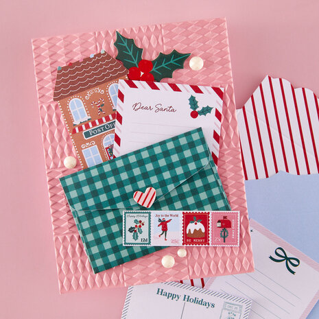 Spellbinders Dear Santa 3D Embossing Folder Diamond Blocks (E3D-184)