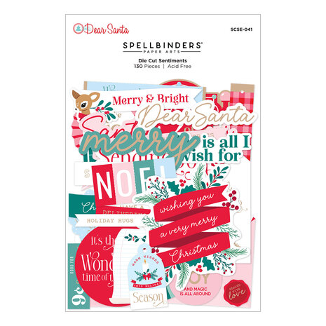 Spellbinders Dear Santa Die Cut Sentiments (SCSE-041) Spellbinders Dear Santa Die Cut Sentiments (SCSE-041)