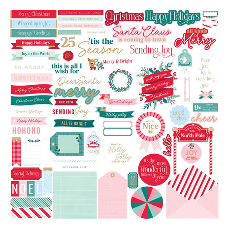 Spellbinders Dear Santa Die Cut Sentiments (SCSE-041) Spellbinders Dear Santa Die Cut Sentiments (SCSE-041)