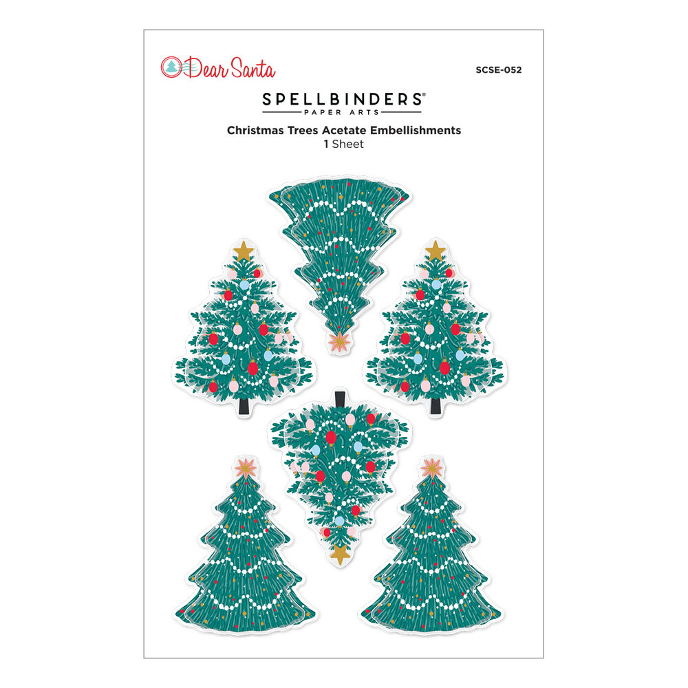 Spellbinders Dear Santa Dimensional Stickers Christmas Trees (SCSE-052) Spellbinders Dear Santa Dimensional Stickers Christmas Trees (SCSE-052)