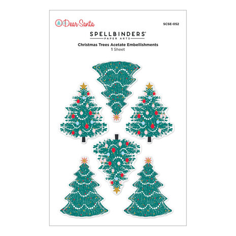 Spellbinders Dear Santa Dimensional Stickers Christmas Trees (SCSE-052) Spellbinders Dear Santa Dimensional Stickers Christmas Trees (SCSE-052)