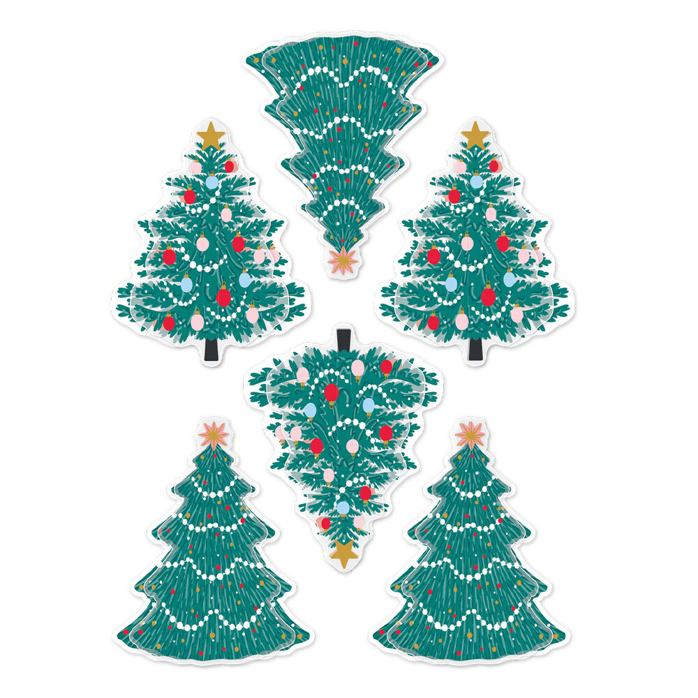 Spellbinders Dear Santa Dimensional Stickers Christmas Trees (SCSE-052) Spellbinders Dear Santa Dimensional Stickers Christmas Trees (SCSE-052)