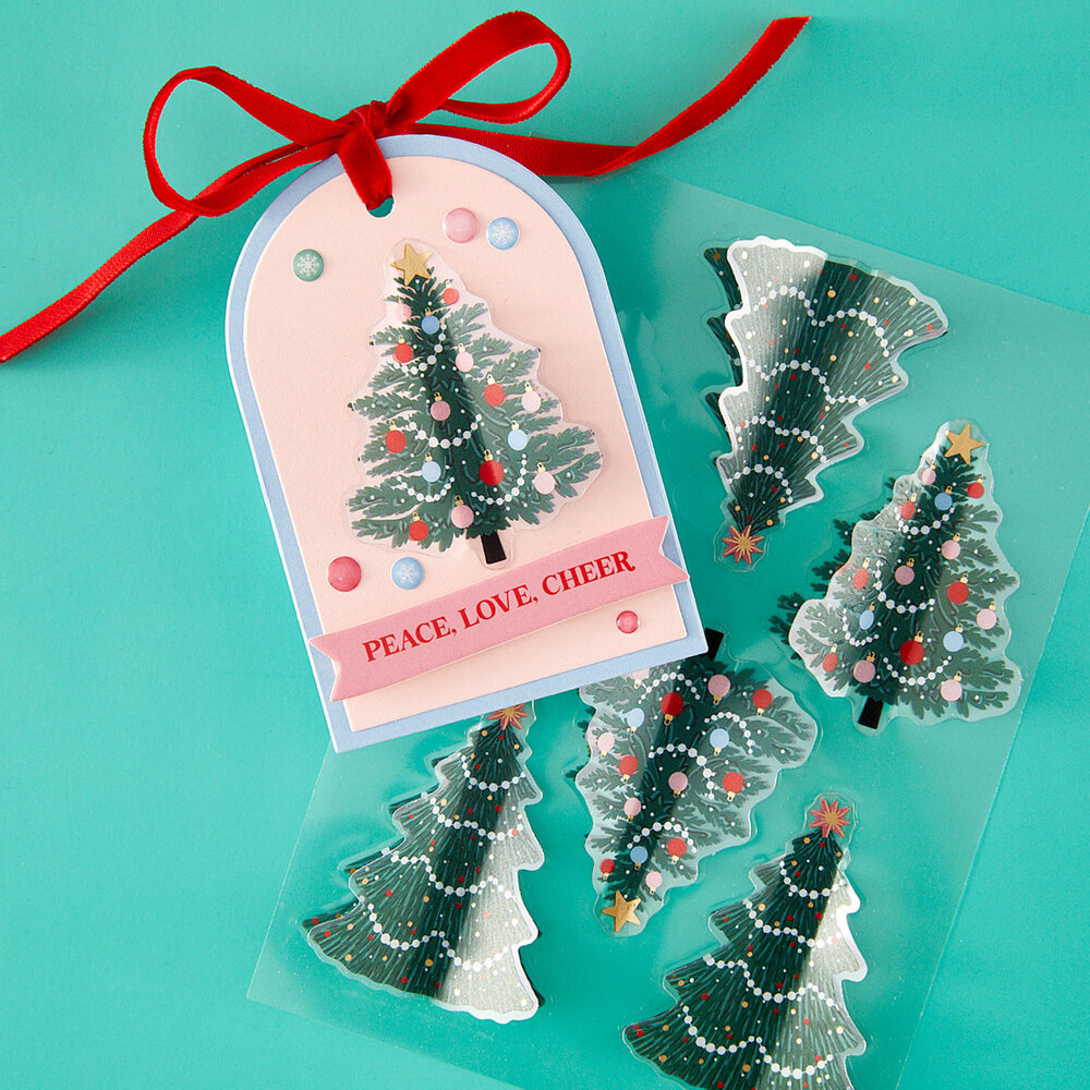 Spellbinders Dear Santa Dimensional Stickers Christmas Trees (SCSE-052) Spellbinders Dear Santa Dimensional Stickers Christmas Trees (SCSE-052)
