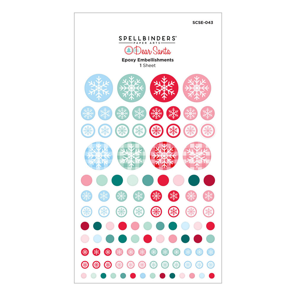Spellbinders Dear Santa Epoxy Embellishments (SCSE-043) Spellbinders Dear Santa Epoxy Embellishments (SCSE-043)