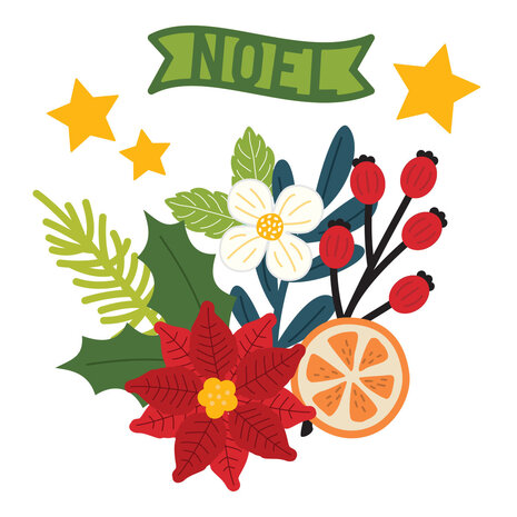 Spellbinders Dear Santa Etched Dies Festive Floral Mix (S4-1549) Spellbinders Dear Santa Etched Dies Festive Floral Mix (S4-1549)