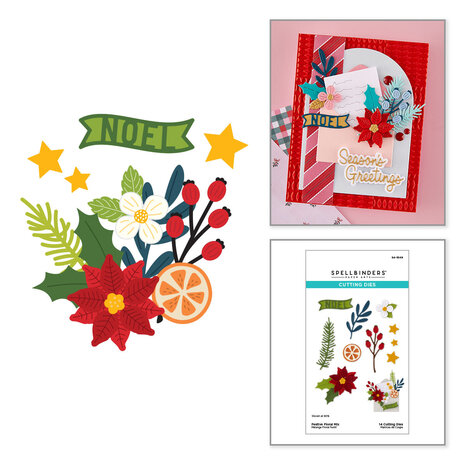 Spellbinders Dear Santa Etched Dies Festive Floral Mix (S4-1549) Spellbinders Dear Santa Etched Dies Festive Floral Mix (S4-1549)