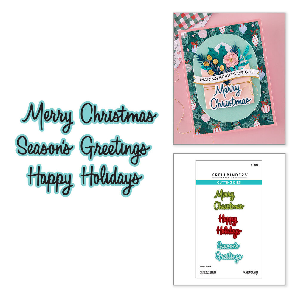 Spellbinders Dear Santa Etched Dies Merry Greetings (S4-1552) Spellbinders Dear Santa Etched Dies Merry Greetings (S4-1552)