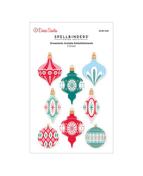 Spellbinders Dear Santa Ornaments Dimensional Stickers (SCSE-048)