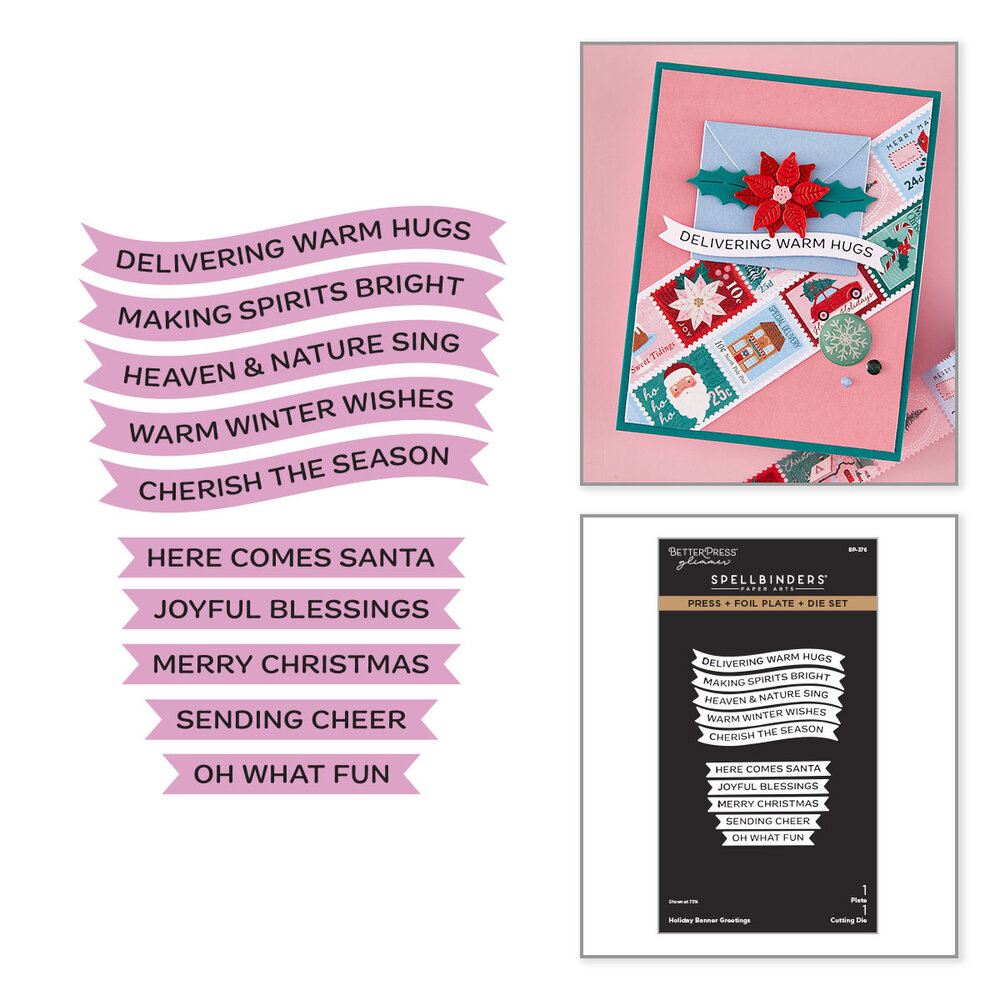 Spellbinders Dear Santa Press + Foil Plate & Die Set Holiday Banner Greetings (BP-376) Spellbinders Dear Santa Press + Foil Plate & Die Set Holiday Banner Greetings (BP-376)