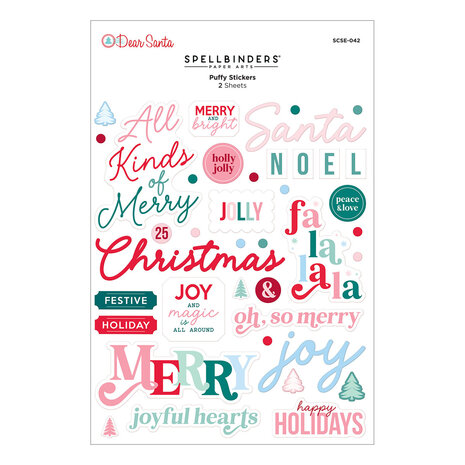 Spellbinders Dear Santa Puffy Stickers (SCSE-042) Spellbinders Dear Santa Puffy Stickers (SCSE-042)