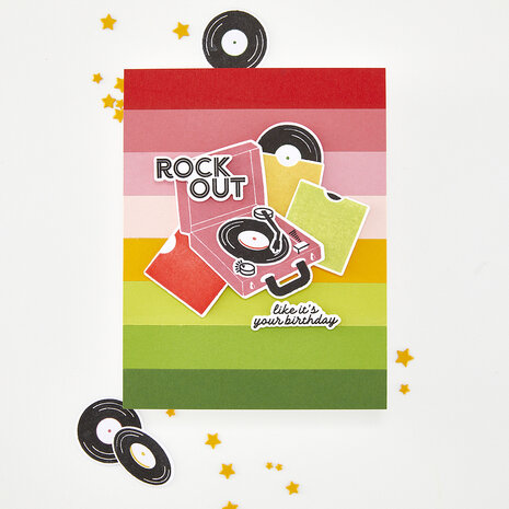 Hero Arts Vintage Vinyl Stamp & Cut Feeling Festive (DC335) Hero Arts Vintage Vinyl Stamp & Cut Feeling Festive (DC335)