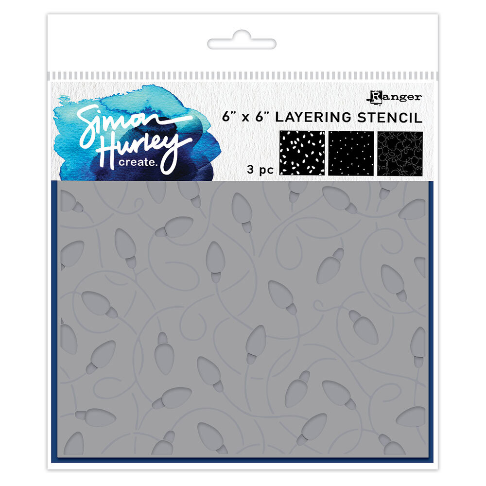 Ranger Simon Hurley create. Layering Stencils 6x6 Inch Tangled Lights (3pcs) (HUS94357) Ranger Simon Hurley create. Layering Stencils 6x6 Inch Tangled Lights (3pcs) (HUS94357)