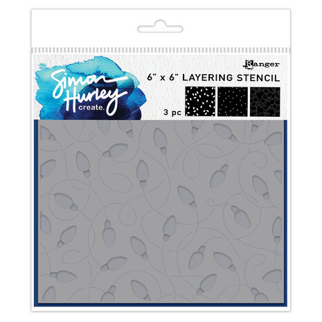Ranger Simon Hurley create. Layering Stencils 6x6 Inch Tangled Lights (3pcs) (HUS94357) Ranger Simon Hurley create. Layering Stencils 6x6 Inch Tangled Lights (3pcs) (HUS94357)