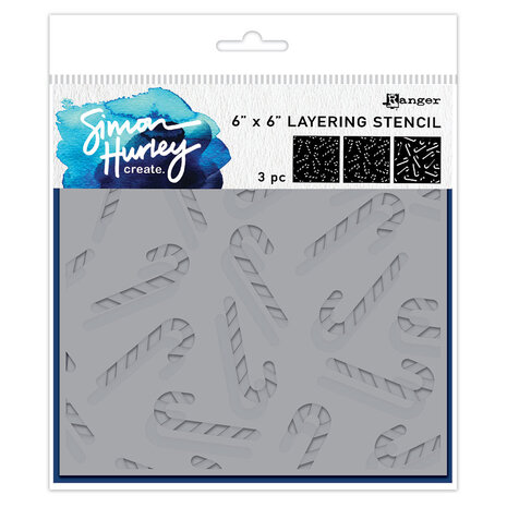 Ranger Simon Hurley create. Layering Stencils 6x6 Inch Candy Cane (3pcs) (HUS94319) Ranger Simon Hurley create. Layering Stencils 6x6 Inch Candy Cane (3pcs) (HUS94319)