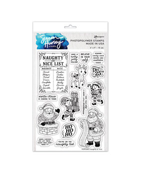 Ranger Simon Hurley create. Photopolymer Stamps 6x9 Inch Naughty or Nice (HUR93893)