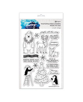 Ranger Simon Hurley create. Photopolymer Stamps 6x9 Inch Polar Friends (HUR93909)