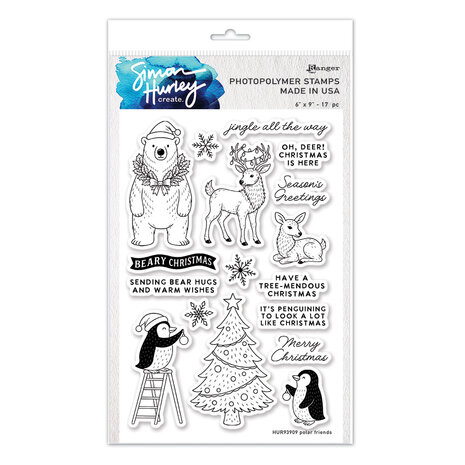 Ranger Simon Hurley create. Photopolymer Stamps 6x9 Inch Polar Friends (HUR93909) Ranger Simon Hurley create. Photopolymer Stamps 6x9 Inch Polar Friends (HUR93909)