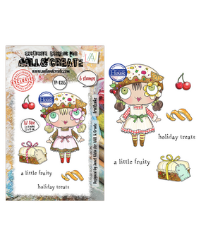 Aall and Create Season Of Sparkle A7 Stamp Sets Fruitcake by Janet Klein (AALL-TP-1385) Aall and Create Season Of Sparkle A7 Stamp Sets Fruitcake by Janet Klein (AALL-TP-1385)