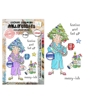 Aall and Create Season Of Sparkle A7 Stamp Sets Holi-Done Dee by Janet Klein (AALL-TP-1386)