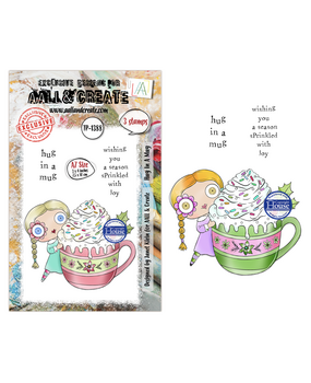 Aall and Create Season Of Sparkle A7 Stamp Sets Hug In A Mug by Janet Klein (AALL-TP-1388) Aall and Create Season Of Sparkle A7 Stamp Sets Hug In A Mug by Janet Klein (AALL-TP-1388)