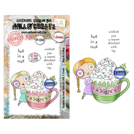 Aall and Create Season Of Sparkle A7 Stamp Sets Hug In A Mug by Janet Klein (AALL-TP-1388) Aall and Create Season Of Sparkle A7 Stamp Sets Hug In A Mug by Janet Klein (AALL-TP-1388)