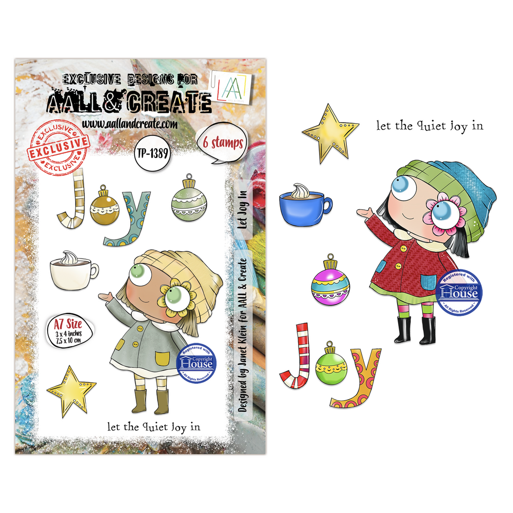 Aall and Create Season Of Sparkle A7 Stamp Sets Let Joy In by Janet Klein (AALL-TP-1389) Aall and Create Season Of Sparkle A7 Stamp Sets Let Joy In by Janet Klein (AALL-TP-1389)