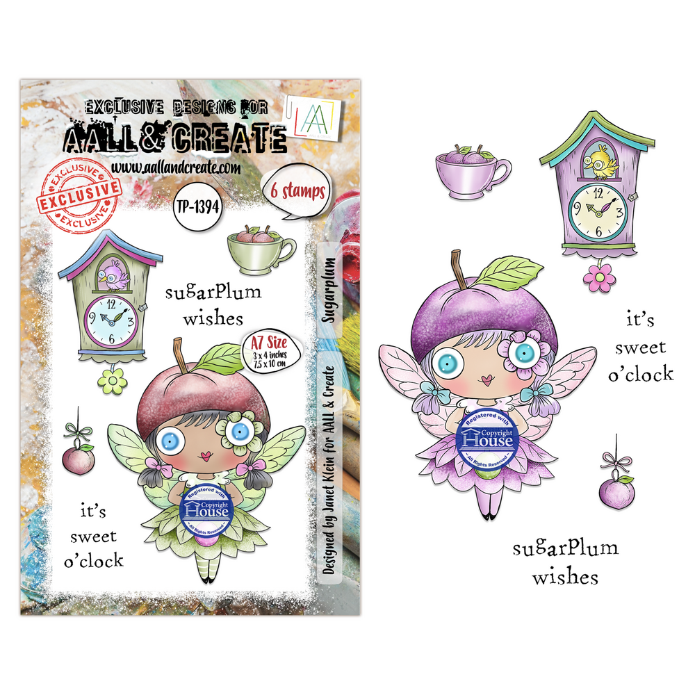 Aall and Create Season Of Sparkle A7 Stamp Sets Sugarplum by Janet Klein (AALL-TP-1394) Aall and Create Season Of Sparkle A7 Stamp Sets Sugarplum by Janet Klein (AALL-TP-1394)