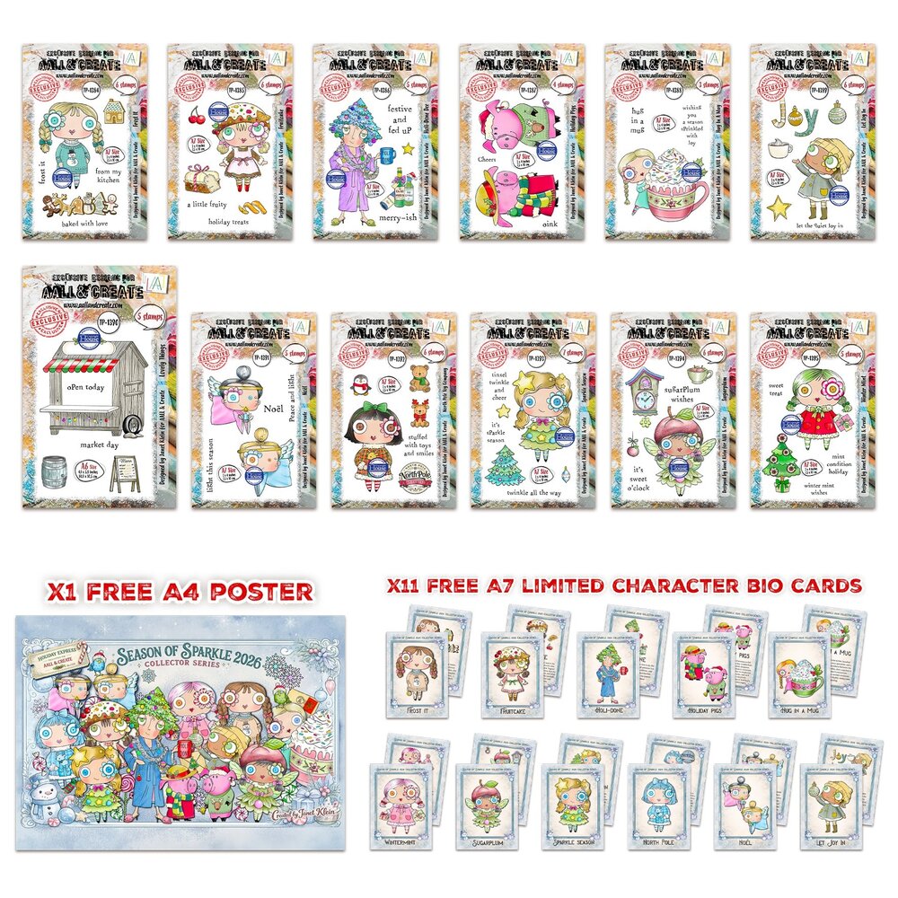 Aall and Create Season Of Sparkle Stamp Bundle by Janet Klein (AALL-PCK-JK005) Aall and Create Season Of Sparkle Stamp Bundle by Janet Klein (AALL-PCK-JK005)