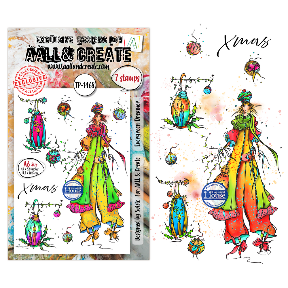 Aall and Create Dreaming Carols A6 Stamp Sets Evergreen Dreamer by Soizic (AALL-TP-1468) Aall and Create Dreaming Carols A6 Stamp Sets Evergreen Dreamer by Soizic (AALL-TP-1468)