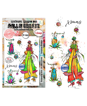 Aall and Create Dreaming Carols A6 Stamp Sets Evergreen Dreamer by Soizic (AALL-TP-1468)