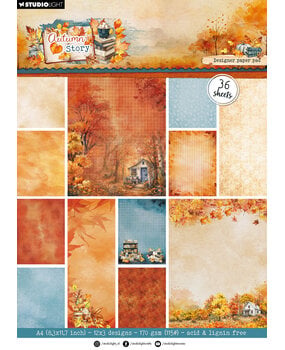 Studio Light Autumn Story A4 Designer Paper Pad Background (SL-AS-DPP500) Studio Light Autumn Story A4 Designer Paper Pad Background (SL-AS-DPP500)