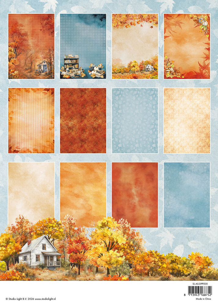 Studio Light Autumn Story A4 Designer Paper Pad Background (SL-AS-DPP500) Studio Light Autumn Story A4 Designer Paper Pad Background (SL-AS-DPP500)