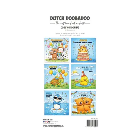 Dutch Doobadoo Cozy Colouring Coloring Cards (6pcs) (472.996.001) Dutch Doobadoo Cozy Colouring Coloring Cards (6pcs) (472.996.001)