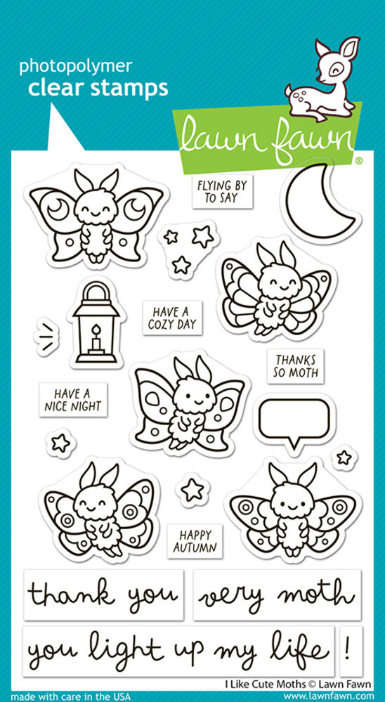 Lawn Fawn I Like Cute Moths Clear Stamps (LF4192) Lawn Fawn I Like Cute Moths Clear Stamps (LF4192)