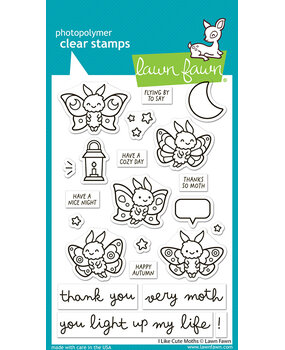 Lawn Fawn I Like Cute Moths Clear Stamps (LF4192) Lawn Fawn I Like Cute Moths Clear Stamps (LF4192)