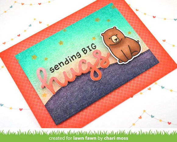 Lawn Fawn Scripty Hugs Lawn Cuts Dies (LF0835) Lawn Fawn Scripty Hugs Lawn Cuts Dies (LF0835)