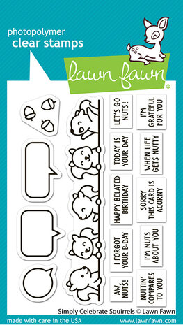 Lawn Fawn Simply Celebrate Squirrels Clear Stamps (LF3881) Lawn Fawn Simply Celebrate Squirrels Clear Stamps (LF3881)