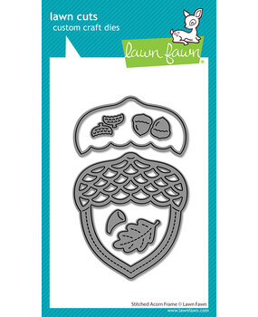 Lawn Fawn Stitched Acorn Frame Lawn Cuts Dies (LF4210)