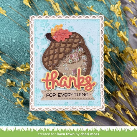 Lawn Fawn Stitched Acorn Frame Lawn Cuts Dies (LF4210) Lawn Fawn Stitched Acorn Frame Lawn Cuts Dies (LF4210)