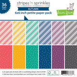 Lawn Fawn Stripes 'n Sprinkles Autumn 6x6 Inch Petite Paper Pack (LF4184)