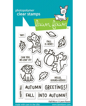 Lawn Fawn Fall Mice Clear Stamps (LF4197) Lawn Fawn Fall Mice Clear Stamps (LF4197)