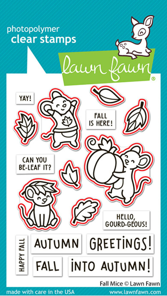 Lawn Fawn Fall Mice Lawn Cuts Dies (LF4198)