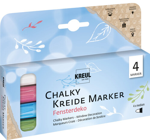 Kreul KREUL Chalk Marker Window Decoration (4pcs) (22709) Kreul KREUL Chalk Marker Window Decoration (4pcs) (22709)