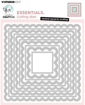 Creative Craftlab Nested Squares Scallop Essentials Cutting Dies (CCL-ES-CD1126)