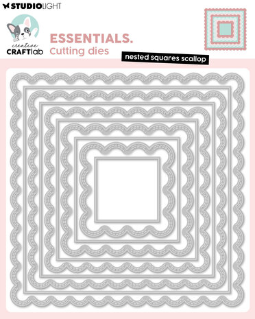 Creative Craftlab Nested Squares Scallop Essentials Cutting Dies (CCL-ES-CD1126) Creative Craftlab Nested Squares Scallop Essentials Cutting Dies (CCL-ES-CD1126)