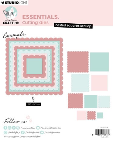 Creative Craftlab Nested Squares Scallop Essentials Cutting Dies (CCL-ES-CD1126) Creative Craftlab Nested Squares Scallop Essentials Cutting Dies (CCL-ES-CD1126)