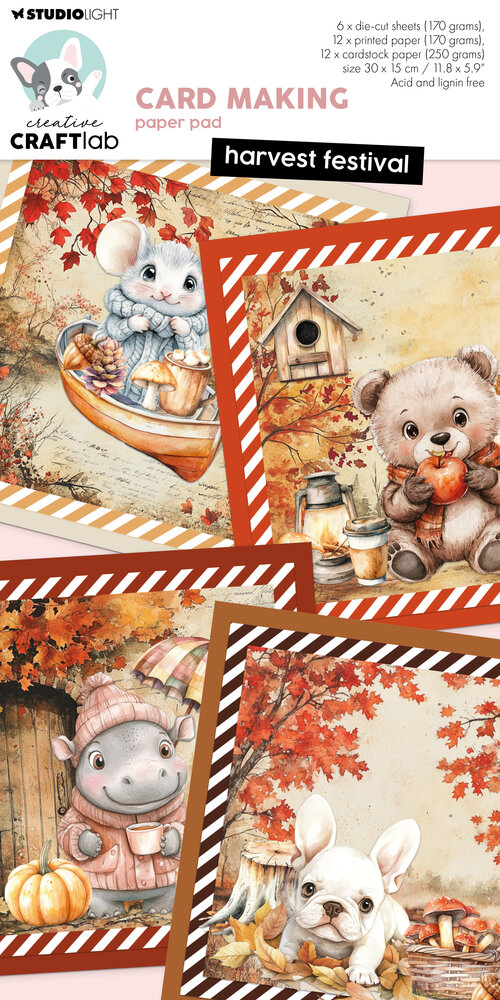 Creative Craftlab Harvest Festival Essentials Card Making Paper Pad (CCL-ES-CMP47) Creative Craftlab Harvest Festival Essentials Card Making Paper Pad (CCL-ES-CMP47)