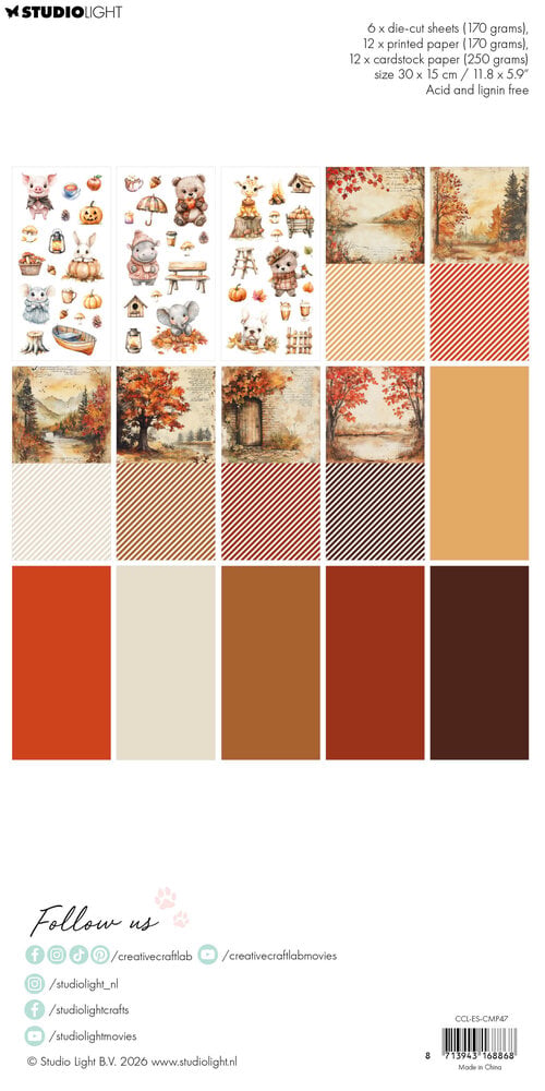 Creative Craftlab Harvest Festival Essentials Card Making Paper Pad (CCL-ES-CMP47) Creative Craftlab Harvest Festival Essentials Card Making Paper Pad (CCL-ES-CMP47)