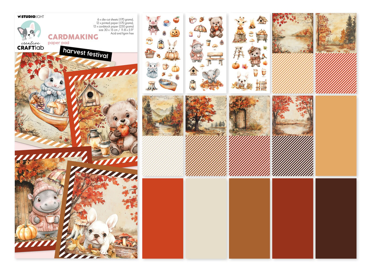 Creative Craftlab Harvest Festival Essentials Card Making Paper Pad (CCL-ES-CMP47) Creative Craftlab Harvest Festival Essentials Card Making Paper Pad (CCL-ES-CMP47)